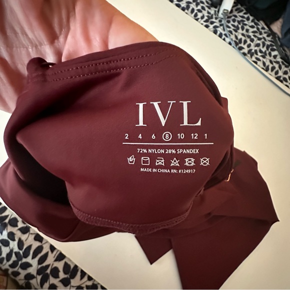 IVL Collection (Revolve) Strappy Stretch Nylon Onesie In Windsor Wine NWT 8 - Picture 15 of 16